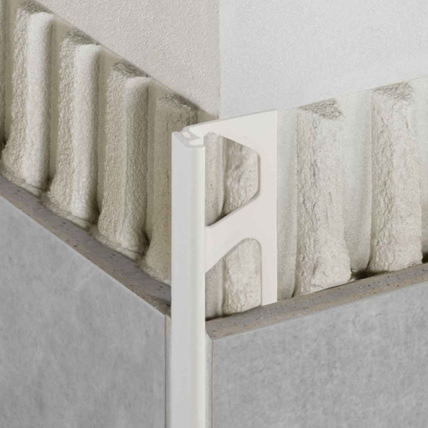 Baguette d'angle pour carrelage Schlüter Jolly PVC Blanc brillant - Hauteur 12,5 MM - Longueur 2,50 M