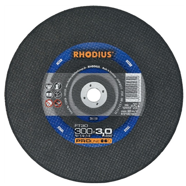 Disque à tronçonner acier FT30 Rhodius 300 x 3 x 20 mm