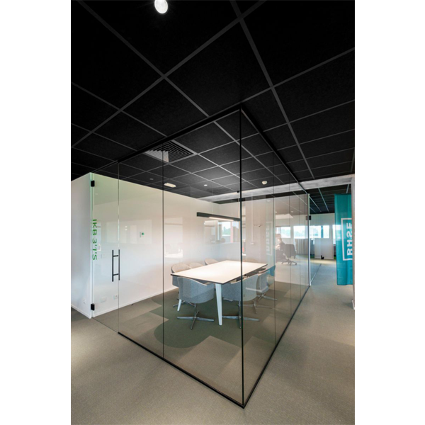 Dalle faux plafond noir 60,0 CM x 60,0 CM - Tonga A 22 - Bords droits - ép. 22 mm