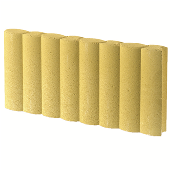 Bordure de jardin en béton Ovaline - couleur Paille - 50 x 24 cm - Épaisseur 6 cm