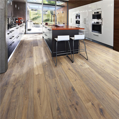 Parquet contrecollé à 3 plis Artisan Chêne Concrète raboté à la main - 1900,0 mm x 190 mm - ép. 15,00 mm