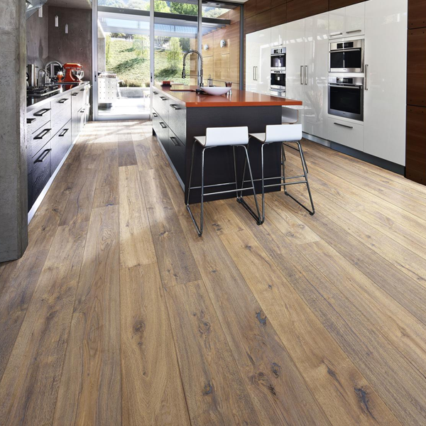 Parquet contrecollé à 3 plis Artisan Chêne Concrète raboté à la main - 1900,0 MM x 190 MM - ép. 15,00 MM