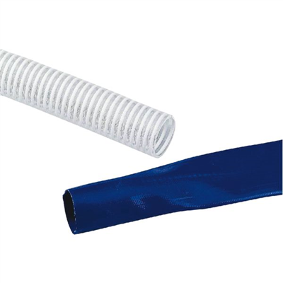 Ensemble de 2 Tuyaux 50mm 2" pour motopompe comprenant 1 tuyau de 5m d'aspiration et 1 tuyau de 25m de refoulement