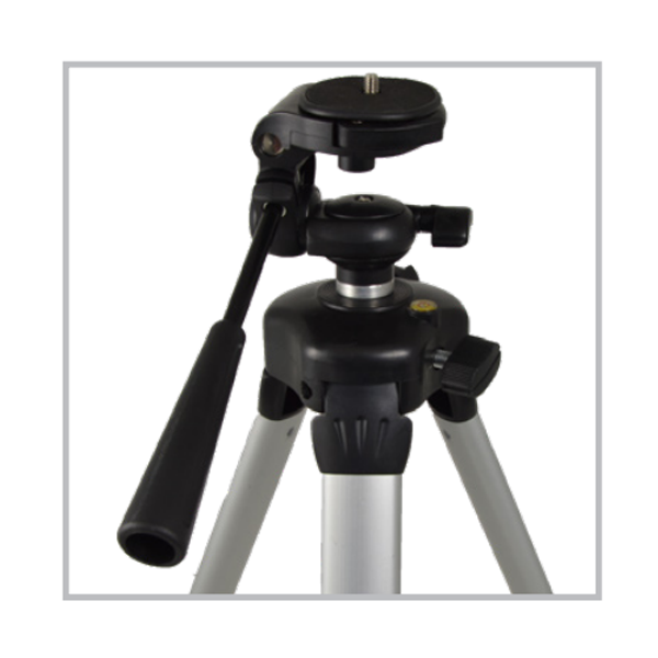 Trépied à crémaillère 1/4" pour laser trait et télémètre Edia en aluminium - hauteur de 58 à 150 cm