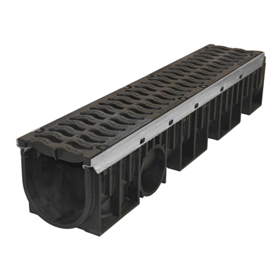 Caniveau Kenadrain DR152DF Nicoll avec grille en fonte - résistance D400 - longueur 1,00 M