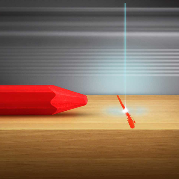 Boîte de 12 craies luminescentes à visibilité élevée pour outils à lecture optique - 794 Profi Lyra - Couleur Rouge