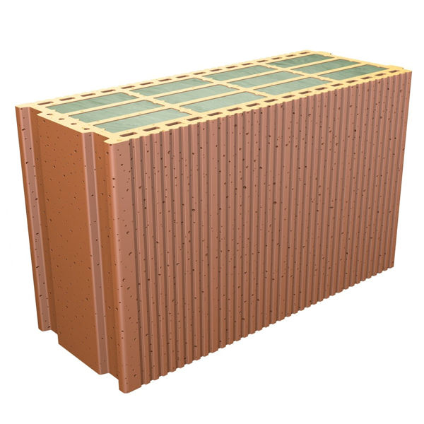 Brique Isobric base avec laine de roche - R = 2,00 m².K/W - 500,0 MM x 200 MM x 299,0 MM