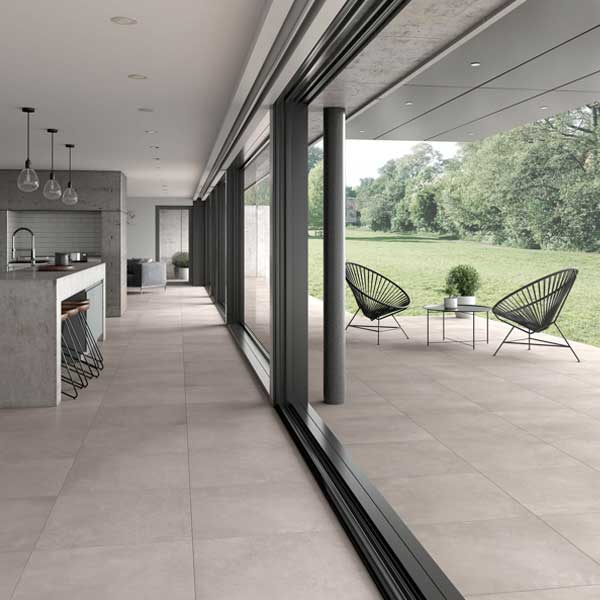 Carrelage extérieur antidérapant effet pierre en grès cérame émaillé - Feliz GRIP - 60,0 CM x 60,0 CM - ép.10,00 MM - Gris