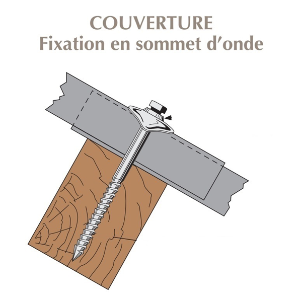 Tirefond à bourrer tête carrée pour plaque fibrociment - 8 x 120 mm - boîte de 100