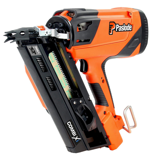 Cloueur autonome 2en1 Spit Paslode Combi Xi - bois sur bois et connecteurs métalliques - en coffret avec batterie et chargeur + 2 packs de clous