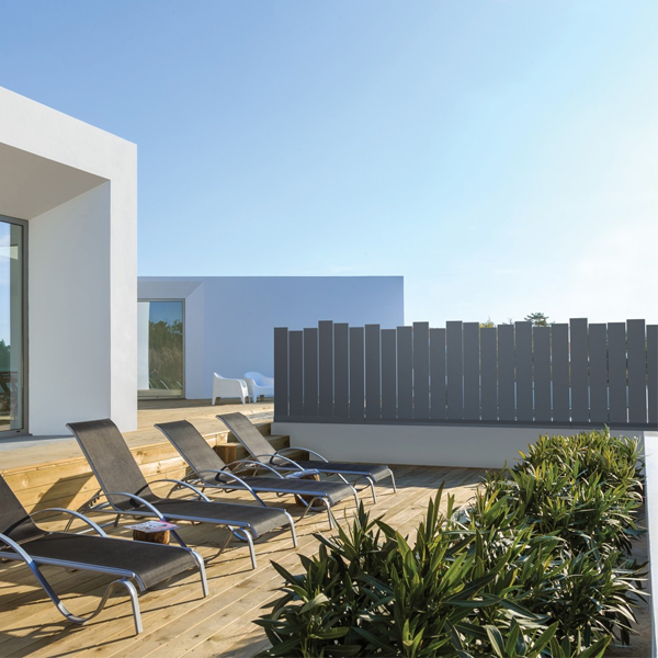 Lame de palissade en aluminium Aluroc avec embout - gris anthracite - 160 MM x 40 MM - 2.3 M - lot de 2