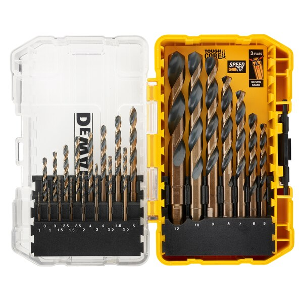 Coffret de 23 forets à métaux Dewalt DT70729-QZ Black & Gold HSS-G - 1 à 12 mm