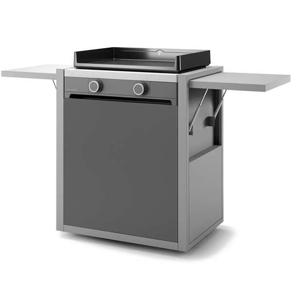 Chariot acier fermé pour plancha Forge Adour Modern 60