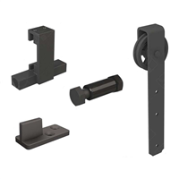 Système coulissant droit sur fer plat ROCDESIGN TYPE A pour portes bois jusqu'à 120 kg