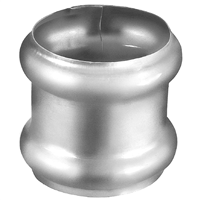 Bague ajustable double en zinc naturel VMZINC pour tuyau de descente de gouttière de 100 MM