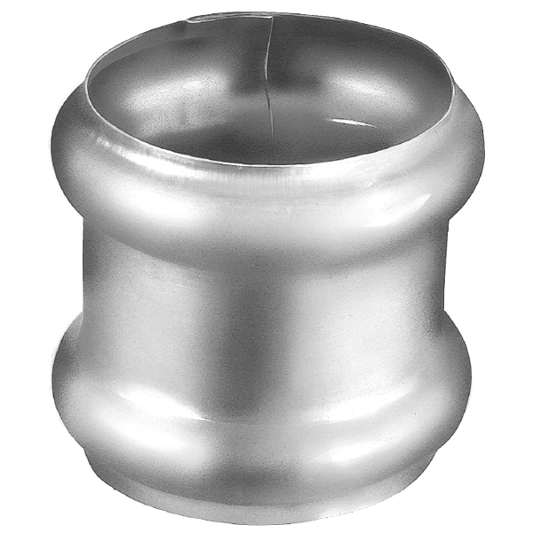 Bague ajustable double en zinc naturel VMZINC pour tuyau de descente de gouttière de 100 MM