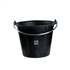 Seau de maçon en plastique Obra avec anse 6,4 mm - 11 litres - Polyéthylène noir
