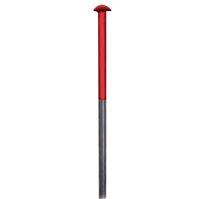 Fiche de Paveur pour chantier diamètre 14 mm longueur 1 m tete forgé peinture rouge 10 cm