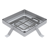 Tampon à remplir de béton ou à paver en acier galvanisé - BOTOLI TOB22 - pour boite de branchement - 295,0 mm x 295,0 mm