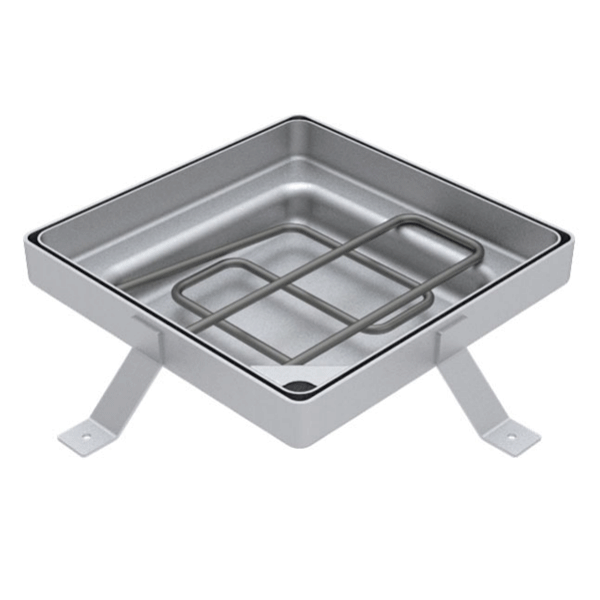 Tampon à remplir de béton ou à paver en acier galvanisé - BOTOLI TOB22 - pour boite de branchement - 295,0 mm x 295,0 mm