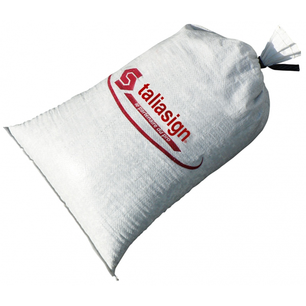 Sac de lestage blanc capacité 20 kg dimensions 35 x 60 cm