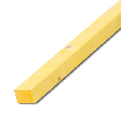 Liteau en sapin traité classe 2 jaune - bois de charpente - 38 MM x 27 MM - longueur 3,00 M