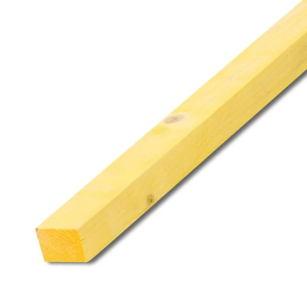 Liteau en sapin traité classe 2 jaune - bois de charpente - 38 MM x 27 MM - longueur 4,50 M