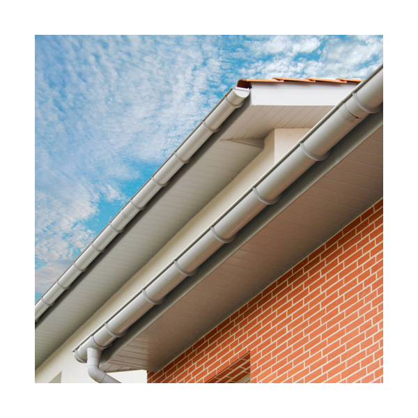 Gouttière demi-ronde à ourlet MEP GD25 en PVC Anthracite - développé 250 MM - longueur 4 M