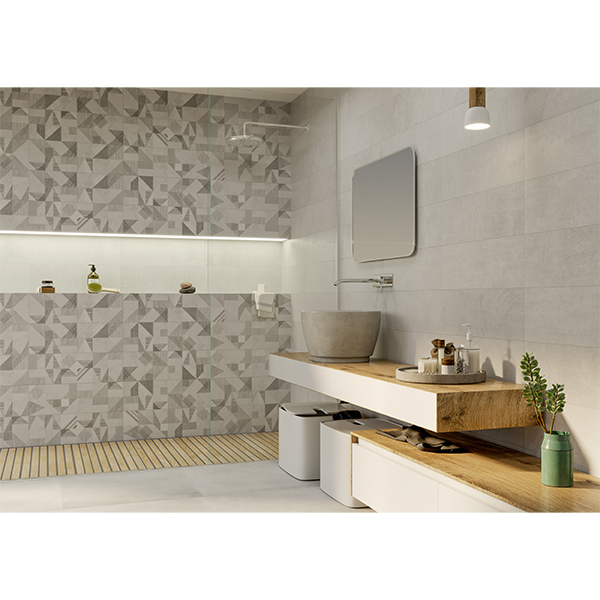 Faïence murale effet béton gratté - SOUL - Beige - 20 CMx60 CM ép.8,5 MM