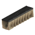 Caniveau béton polymère Aco Multidrain D400 - feuillures acier galvanisé avec grille DUNE fonte - Larg. 200,0 mm x Haut. 265,00 mm - Long. 1,00 m
