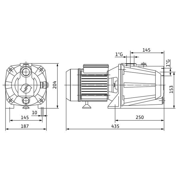 Pompe monocellulaire Wilo-INITIAL JET 4-4 (4168023)