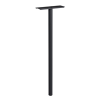 Pied pour boîte aux lettres individuelle - Piquet rond en acier - Ø 45 mm - Hauteur 1,10 m - Noir
