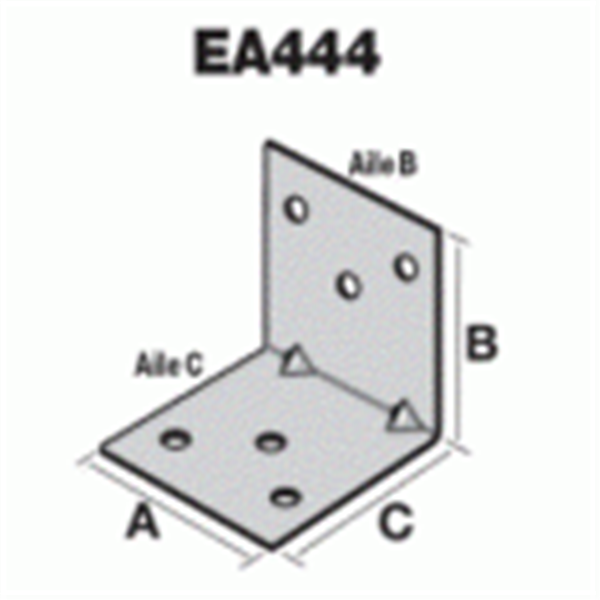 Équerre d'assemblage 40x40x40 mm épaisseur 2 mm