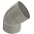 COUDE FXF 45° DIAM.80 3.2 MM GRIS