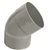 COUDE FXF 45° DIAM.80 3.2 MM GRIS