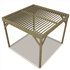 Pergola bois indépendante à toit plat - Pin traité Classe 4 vert - en kit - 3 x 3 m - hauteur 2,20 m
