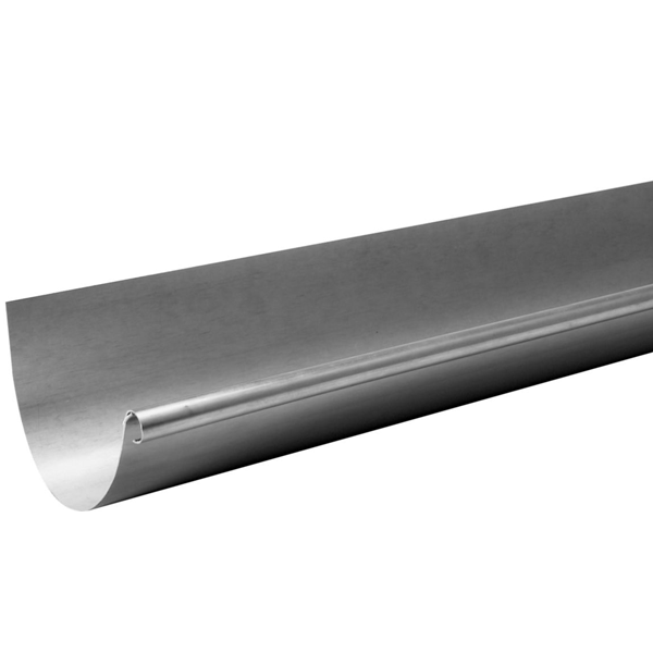 Gouttière demi-ronde en zinc naturel Rheinzink sans pince - développé 250 MM - ép. 0.65 MM - 4,00 M