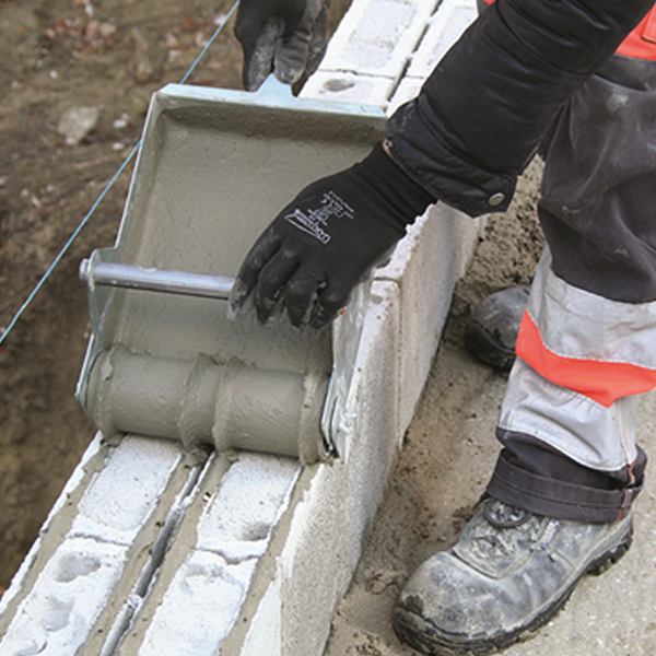 Rouleau applicateur de mortier-colle pour blocs béton rectifiés AIRIUM - épaisseur cordon 10 mm
