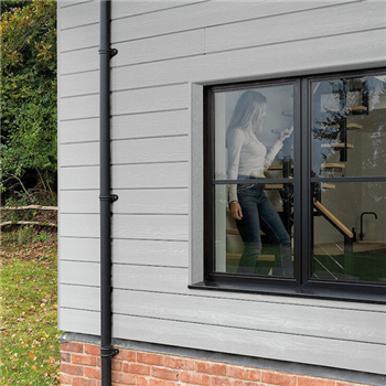 Lame de bardage en fibres-ciment Cedral Click finition relief - 186 MM x 12,00 MM - L. 3,60 M - Gris argent C51