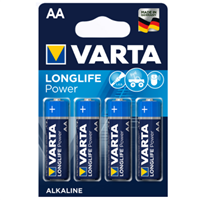Piles alcalines High Energy AA Varta LR6 - tension 1.5V - lot de 4 piles