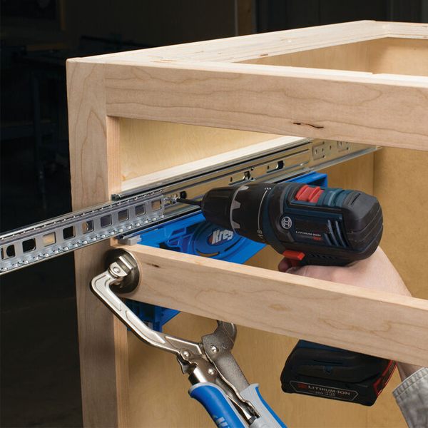 Gabarit de pose de glissière de tiroir Kreg KHI-SLIDE-INT - profondeur max 35,5 cm - lot de 2