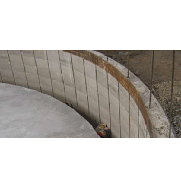 Bloc béton à bancher courbe Varibloc Perin - Grand rayon - 500 MM x 200 MM x 200 MM