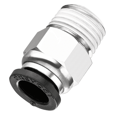 Raccord instantané polymère raccord droit mâle conique Filetage 1/4 diamètre 8 mm - lot de 5