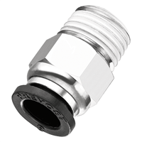 Raccord instantané polymère raccord droit mâle conique Filetage 1/4 diamètre 8 mm - lot de 5