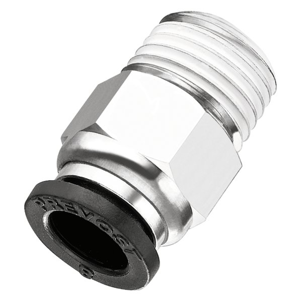 Raccord instantané polymère raccord droit mâle conique Filetage 1/4 diamètre 8 mm - lot de 5