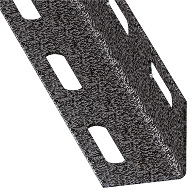 Cornière égale perforée - acier profilé à froid - gris martelé - 27 x 27 mm - longueur 2 m
