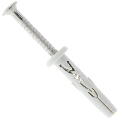 Cheville frapper nylon avec vis inox A2 tête plate Spit Hit-M P - 6 x 30 mm - boîte de 100