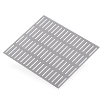 Plaque en aluminium anodisé perforée fentes - 500 x 250 mm - épaisseur 1 mm