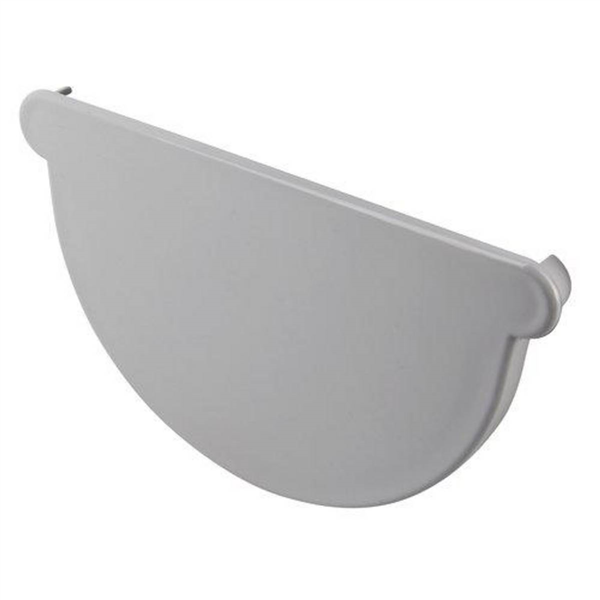 Fond de naissance Nicoll pour gouttière demi-ronde de 25 cm - Longueur 20 mm - Techtan - Gris clair