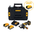 Meuleuse d'angle sans fil 18V 125 mm - DCG404S2T-QW Dewalt - En coffret avec 2 batteries 3,5 Ah Powerstack et chargeur + 3° batterie offerte